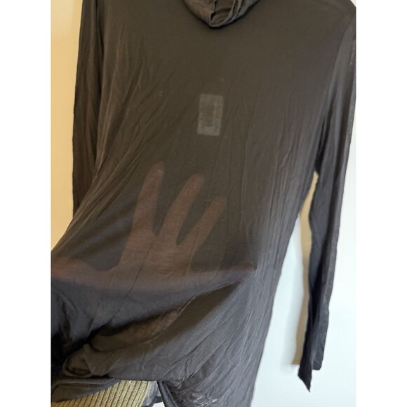 NWT Marina Rinaldi Respiro Sheer Black Turtleneck  Modal Sz L [jb] - Picture 3 of 7